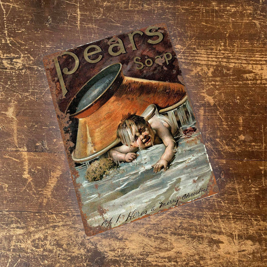 Pears Soap Boy Bath Vintage Advertisement Metal sign