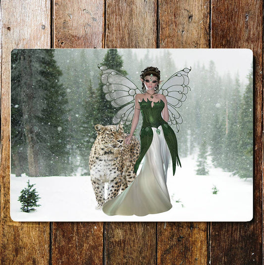 Enchanted Leopard Fairy Tale Art | Metal Sign Plaque