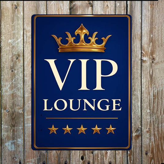 VIP Lounge 5 Stars Luxury | Metal Sign Plaque