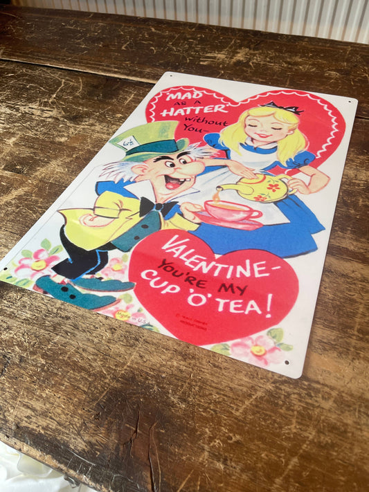 Mad as a Hatter Alice in wonderland | Metal Sign