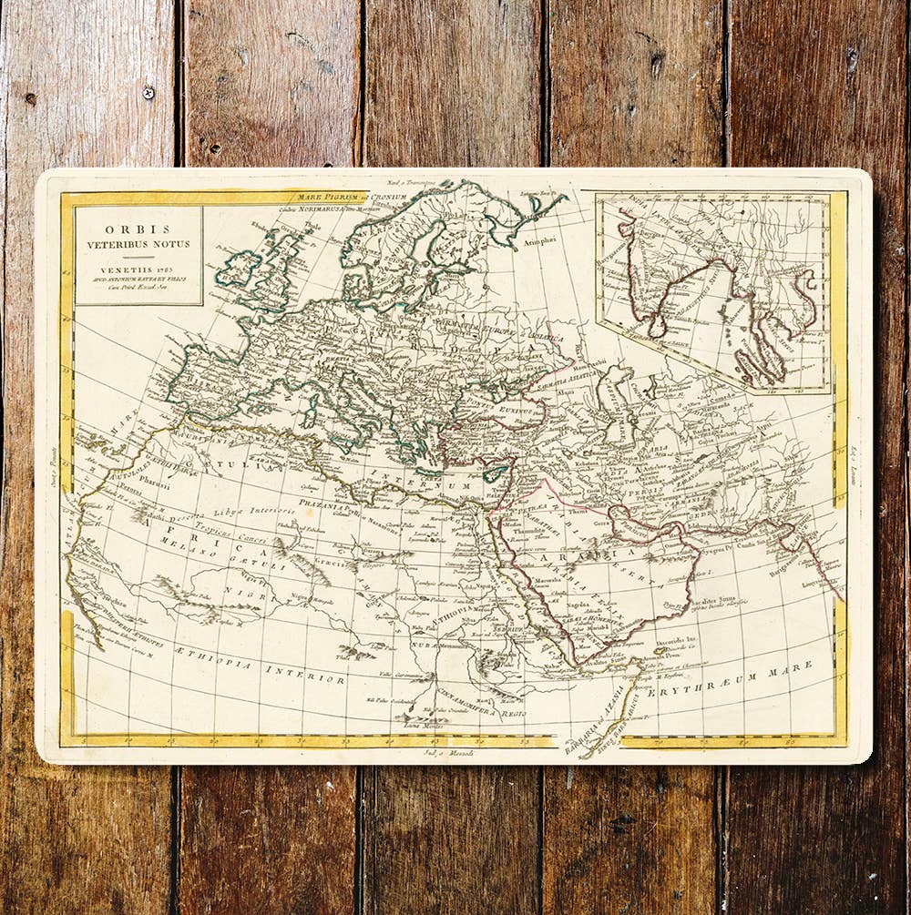 European Map | Metal Wall Sign Plaque