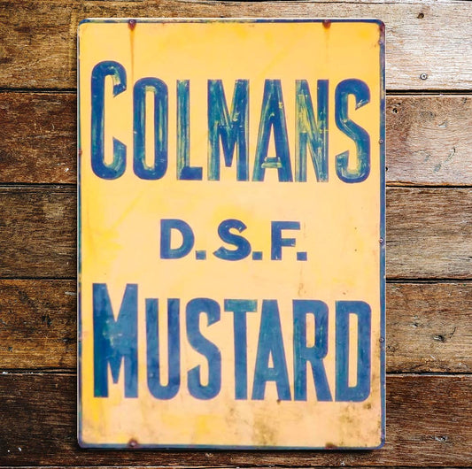 Colmans D.S.F. Mustard | Metal Advertising Wall Sign