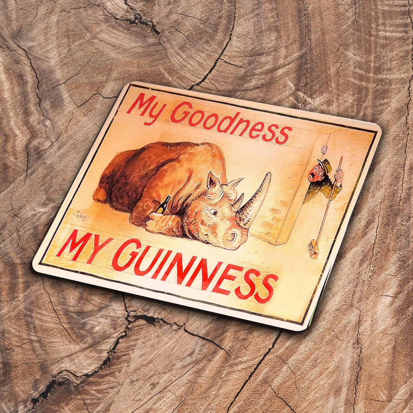 My Goodness My Guinness Rhino | Metal Sign