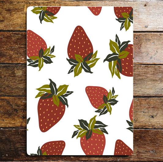 Strawberry pattern Kitchen Sign Metal Wall Sign Plaque