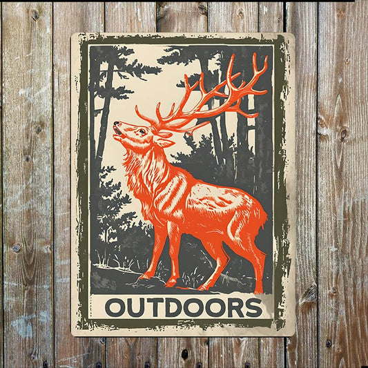 Outdoors Deer Stag | Scottish, Scotland | Metal Sign Plaque