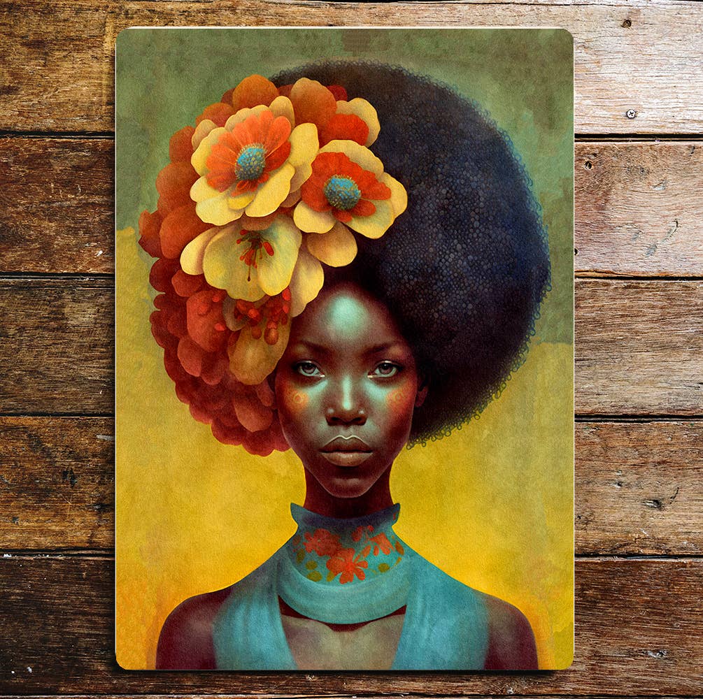 Stunning Woman Art Metal Sign Plaque