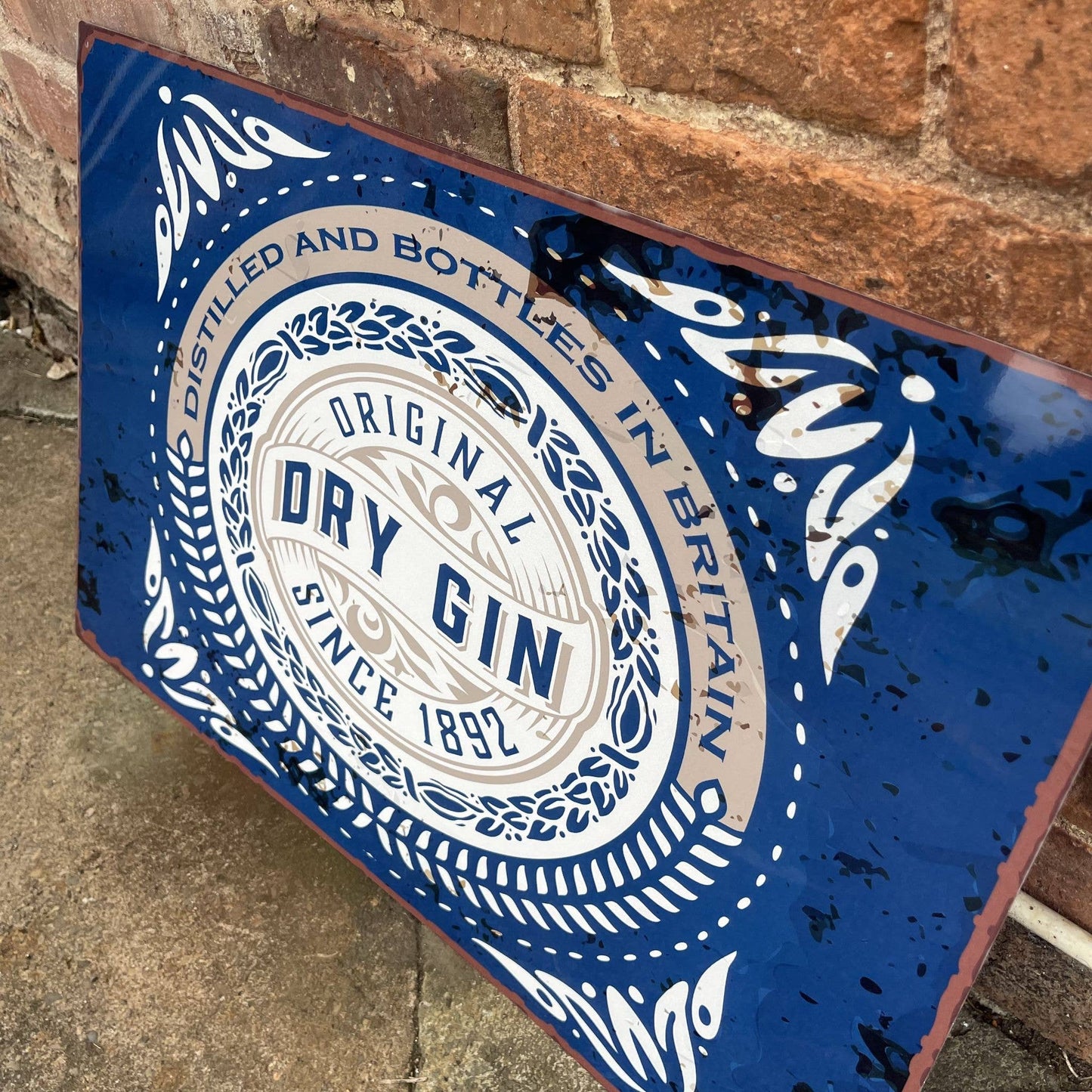 Dry Gin Bar Tin Sign | Metal Sign Plaque