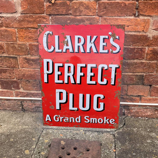 Clarke's Perfect Plug Smoke | Metal Sign