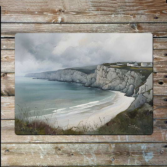 Cliffs Waves Beach Sea Nautical | Metal Sign Plaque