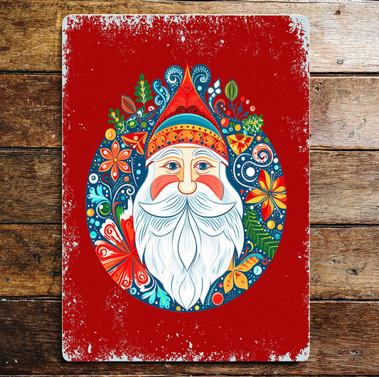 Christmas decoration Santa Fun Red | Metal Sign Plaque