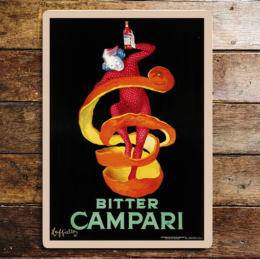 Bitter Campari Orange Drink Advert | Metal Advertising Wall