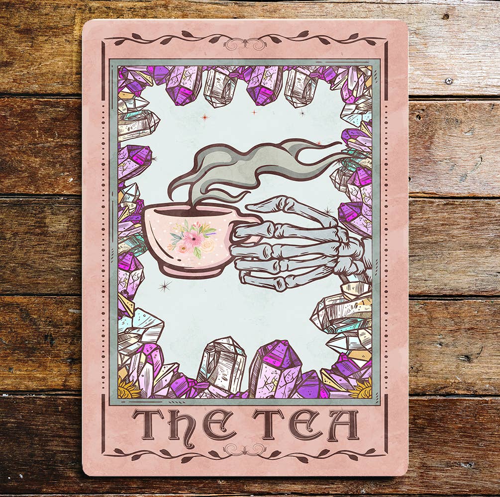 TheTea Tarot Spiritual Art Metal Sign Plaque
