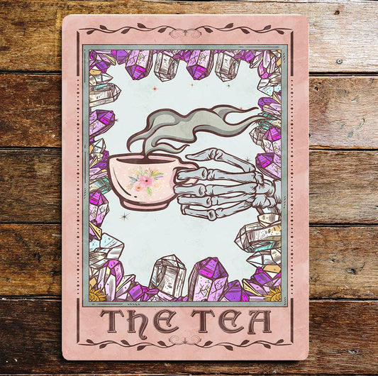 TheTea Tarot Spiritual Art Metal Sign Plaque