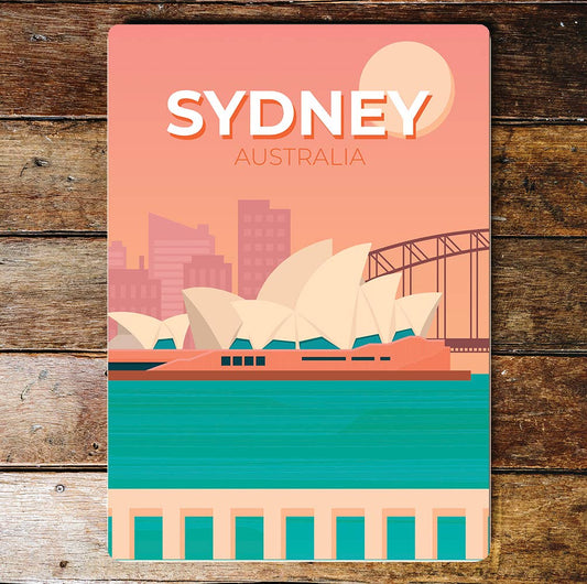 Sydney Australia Metal Wall Sign Plaque