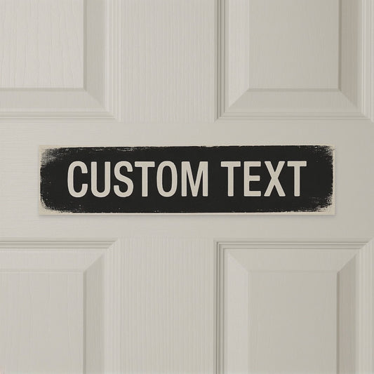 Personalised Custom Your Any Text Metal Long Sign Plaque